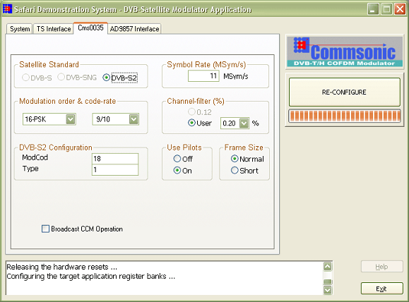 Safari Demonstration System A typical application plug-in configuration page...