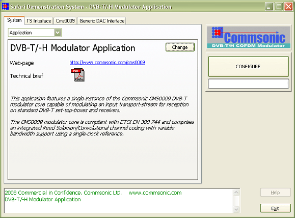 Safari Demonstration System Application selection...